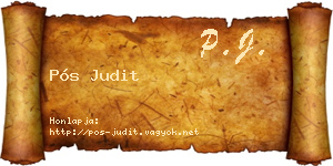 Pós Judit névjegykártya